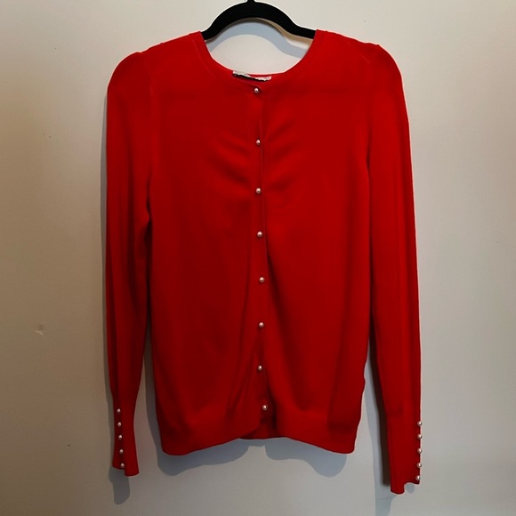 Zara Sweaters - Zara Knit Cardigan Sz S Red Long Sleeves